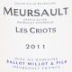 MEURSAULT 2011 - DOMAINE BALLOT-MILLOT ET FILS